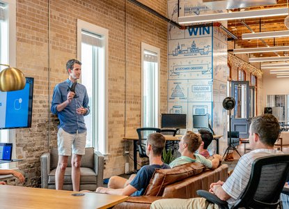 Presentation at a workplace