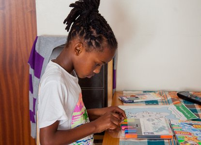 Boy doing activities