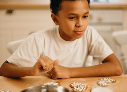 child baking