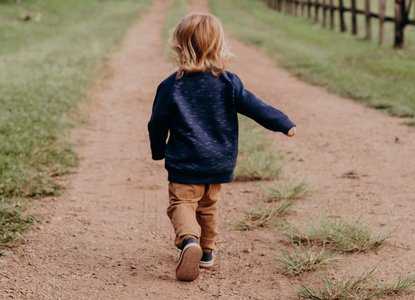 boy walking